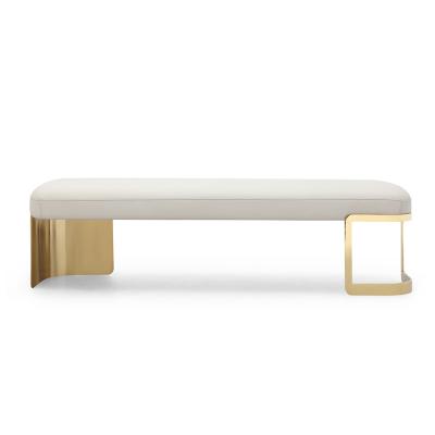 China Storage 2021 Italy New Design Fabric Living Room Bedroom Bench Modern Light Luxury Stool for sale