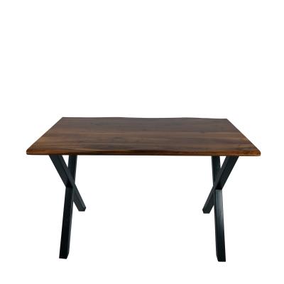 China Solid (Size) Black Walnut Adjustable Edge Glued Edge Live Tea Table With X Style Table Legs 30x48inch for sale