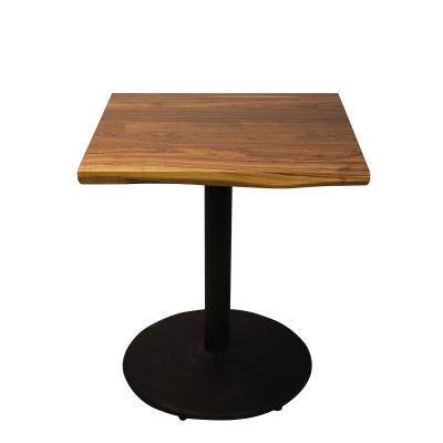 China Traditional Black Walnut Edge Solid Living Coffee Table 24x30x1.75inch With Round Base for sale