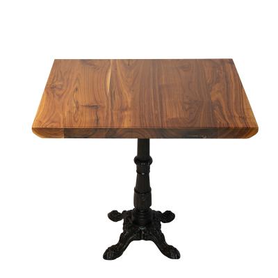 China Traditional Solid Black Walnut Edge Living Coffee Table 24x30x1.75inch With Roman Style Base for sale