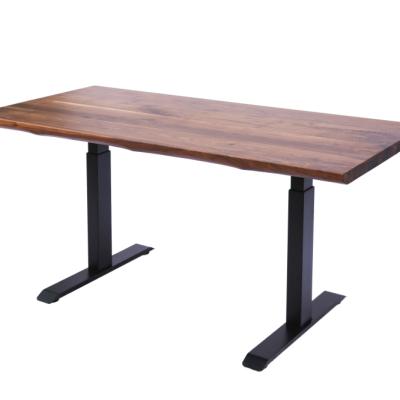 China Black Walnut Traditional Solid Edge Living Desk 30x60x1.75inch With V Style Legs for sale