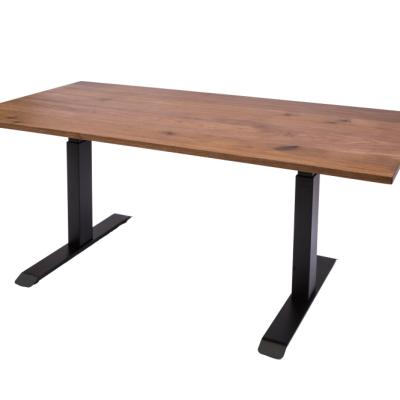 China Black Walnut Panel Veneer Desk 30x60inch With T Style Legs for sale