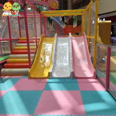 China 3-15 Years Macaronthemed Fiberglass Slide Case Indoor Playground Kids Fiberglass Slide for sale