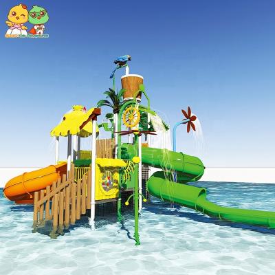 China Outdoor Amusement Water Parks Slide Fiberglass Kids Amusement Park for sale