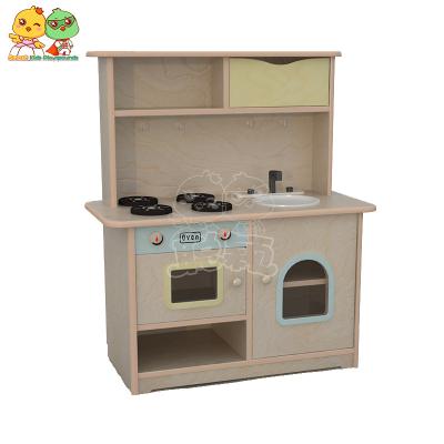 China School Sets Kindergarten Furniture Play Equipment Wooden Children's Kitchen Combination Cabinet for sale