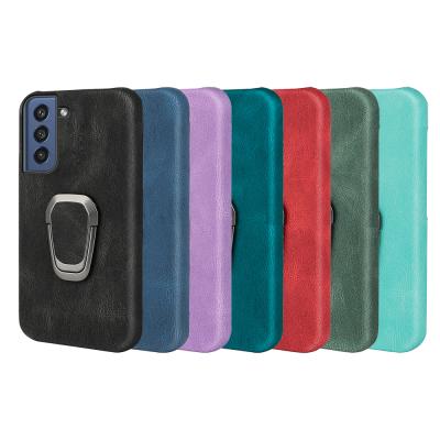 China Shockproof Shockproof Phone Case Back Cover For Samsung Galaxy S21 Fe Max 360 Degree Rotating Finger Ring Kickstand for sale