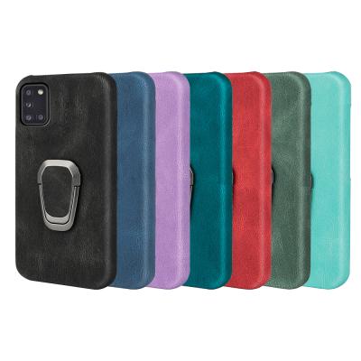 China Shockproof Shockproof Phone Case Back Cover For Samsung Galaxy A31 Max 360 Degree Rotating Finger Ring Kickstand for sale