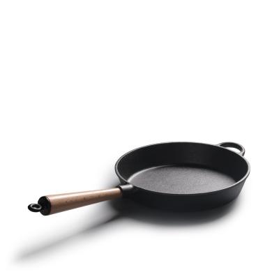 China Sustainable premium cast iron cookware 22cm 24cm 26cm cast iron round pan for sale