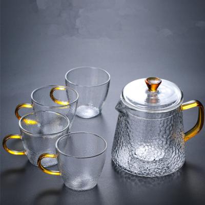 China Sustainable High Temperature Resistant Borosilicate Glass Teapot With Glass Lid And Stem Basket for sale