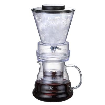 China WITH LID Adjustable Cold Brew Ice Drip Glass Coffee Pot Sets With Lids Coffee Maker Tools for sale