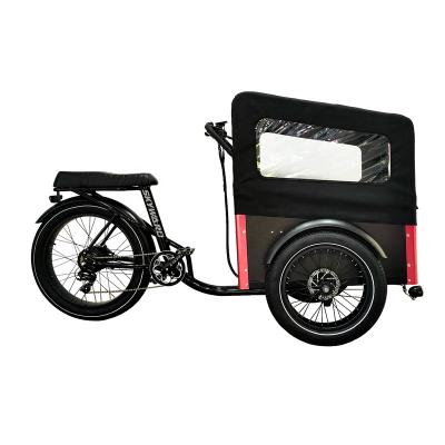 China Aluminum alloy cheap family cargo electric bike 3 wheel 26 inch aluminum alloy 500w 48v 7 speed disc brake tricycle for sale