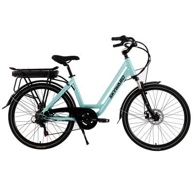 China Cheap Retail Aluminum Alloy Aluminum Alloy Ebike City Fast Charging Electric Bike For Adults 36V 250W Shimano 7speed for sale