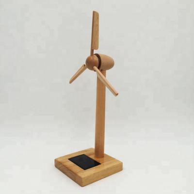 China Save Customized and hotest solar powered wooden windmill for toys and garden for sale