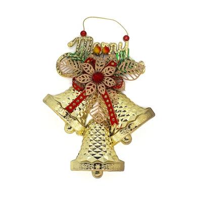 China Christamas Christmas Tree Decoration Plastic Bell Shaped Pendants For Trees And Doors Hanging Ornaments for sale