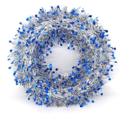 China PET+plastic 40cm Christmas Season Door Garland Party Braid Ornaments Festival Garland Decorations for sale