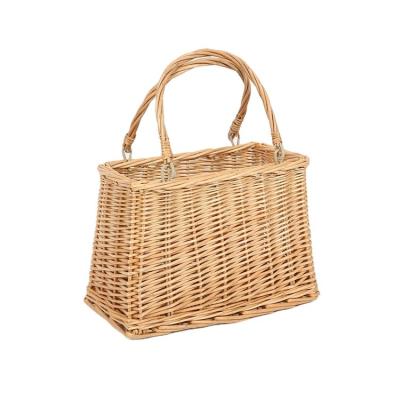 China Multifunctional Ladies Handbags Tote Woven Basket Straw Wicker Handbag With Detachable Handle for sale