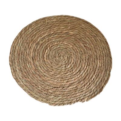 China Wholesa Round Straw Woven Placemats Sustainable Water Hyacinth Placemats Woven Placemat For Kitchen for sale