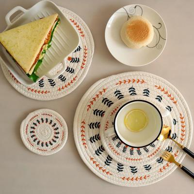 China New Design Minimalist Dining Table Around Recycled Table Mat Sets for sale