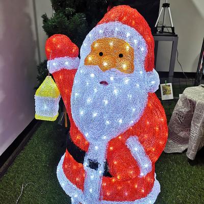 China Outdoor Christmas Decoration 92CM Santa Claus Light 360L 3D Acrylic Holiday Decoration Light IP44 Multi-size Can Be Customized for sale