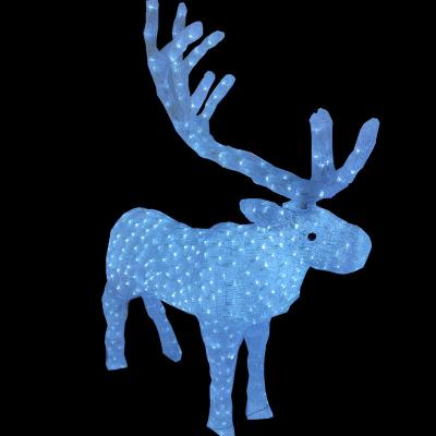 China Custom Acrylic+LED factory price is cheap christmas decoration 3D outdoor acrylic reindeer LED light 115*35*160CM for sale