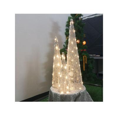 China Iron Frame + Led Christmas Light H40 H60 H80 Iron Cone LED Decoration Lights Own Factory Price Concessions Led Outdoor Christmas Lights for sale