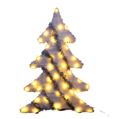 China Iron frame+led LED light H89cm 60L Christmas tree lights Christmas decoration foldable iron frame+fabric warm white for sale