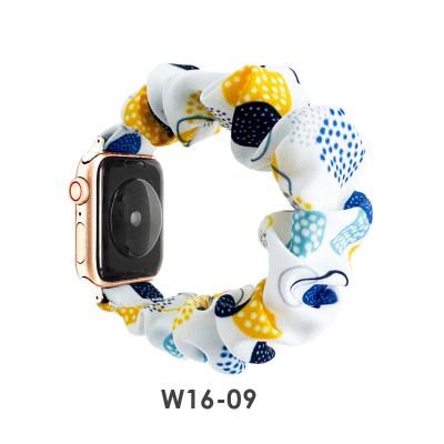 China Fabric Drop Shipping Watch Strap Fruit Printing For Apple Watch Band 38mm 42mm Scrunchies Watch Band for sale