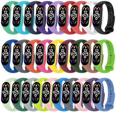 China Hot Seller TPU Silicone Wrist Strap Watch Band For Xiaomi MI Band 7 New Smart Wristband Watch Strap Accessories for sale