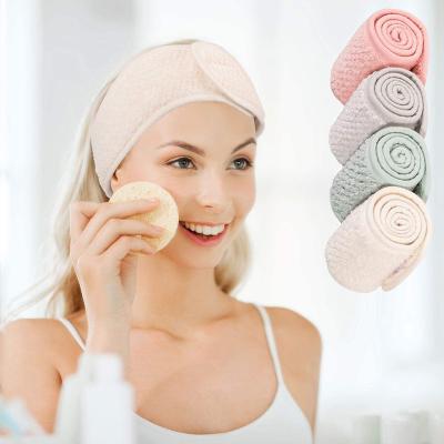 China Fashion Custom Factory Wholesale Soft Elastic Make Up Cosmetic Wash Face Headband Spa Bath Hair Band for sale