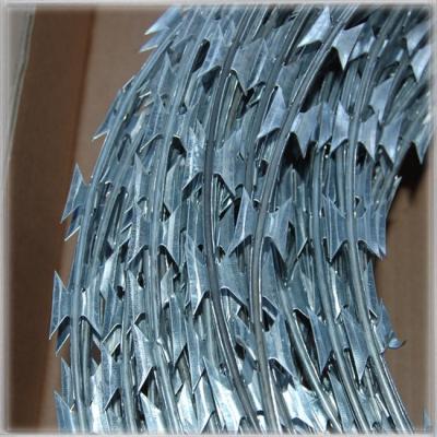 China Protective Construction Cheap Hot Dipped Galvanized Concertina Wires Concertina Blade Razor Wire for sale