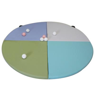 China Waterproof Round Colorful Soft Mat Infants Play Pad Patchwork Foldable Activity Mat For Baby for sale