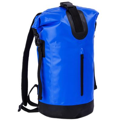 China factory wholesale 500D PVC tarpaulin women equip dry bag large capacity beach waterproof swimming backpack for outdoor for sale