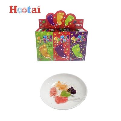 China Natural Hot Sales Foot Shape Lollipop And Magic Popping Candy for sale