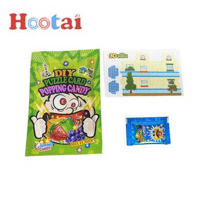 China Natural Magic Pop Candy With Popping Puzzle Card Mix Fruity Flavor Candy for sale