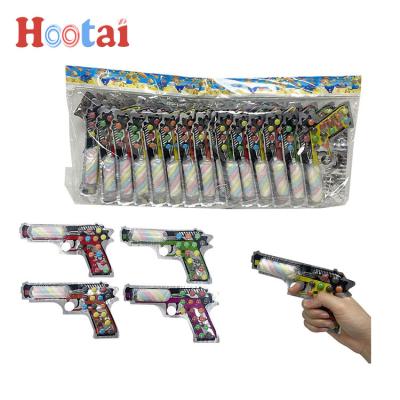 China Normal 2 in 1 Cheap Gift Pistol Gun Shaped Rainbow Bean Toy Candy Marshmallow Candy for sale