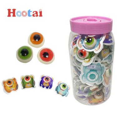 China Large Halal Gummy Candy Eyeball Flavor Fruit Eye Ball Jelly Soft Candy Gummy For Kids HT1013 for sale