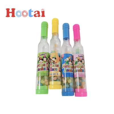 China Natural Fancy Fruit Sour Soft Candy With Wine Bottle Shaped Candy Toys for sale