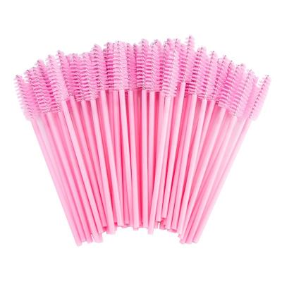 China Plastic Crystal Eyelashes Brush Comb 25/50Pcs Disposable Eye Lashes Extension Mascara Magic Wands Makeup Professional Beauty Tool for sale