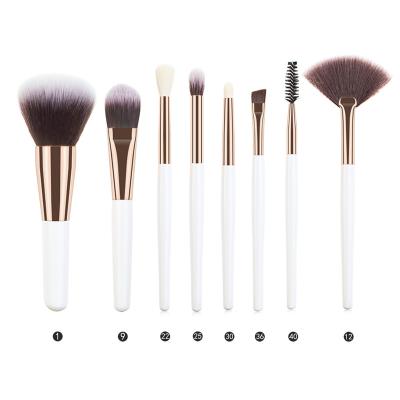 China Angular Blush 8 Piece Makeup Set Brush Travel With Bag Wholesale Sellers Wholesale Private Label Wooden Base Handle Cosmetic Makeup Brush for sale