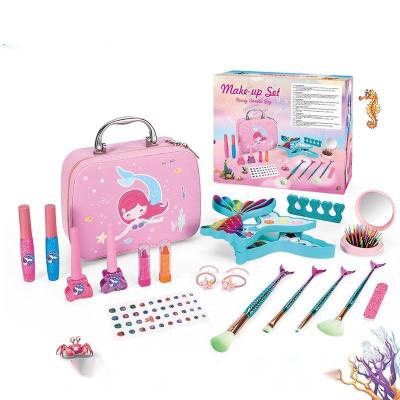 China Hot selling low moq kids girl children pretend play cosmetics play kids makeup sets for girls for sale