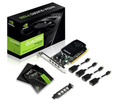 China Workstation Quadro Competitive Price P1000 4GB GDDR5 128bit 82GBps 47W P1000 4GB Professional Compute Graphics Card for sale