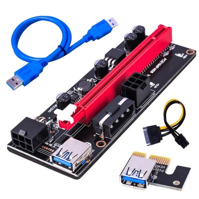 China Titanium+PceA 16X Computer Graphics PCI-E Parts Graphics Card Extension Cable Adapter Cable USB3.0 Adapter Card PCIE1X To Black 009S Red for sale