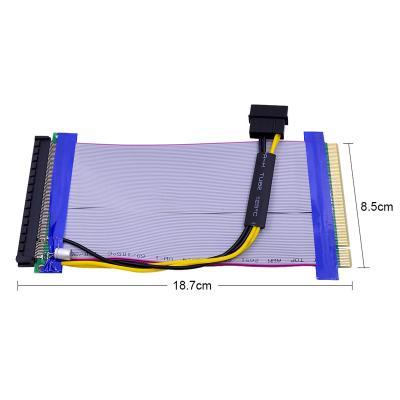 China Plastico Features: PCI Express PCI-E 16X Riser Card Ribbon Extension Cable Flex Ribbon Riser 100% Brand New and High Quality C for sale