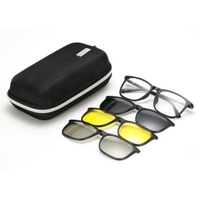 China Fashion DLC2263 TR Sunglasses Polarized 3D Night Vision Clip On Sunglasses Set for sale