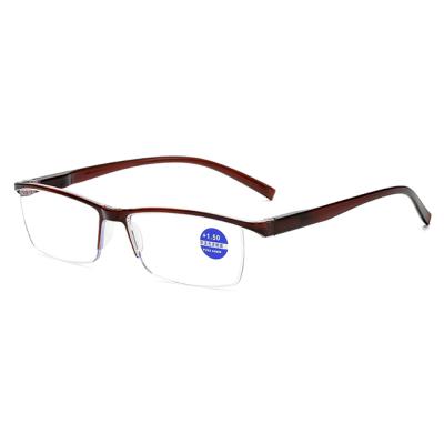 China New Arrival DLR8008 Thin Semi-rimless Reading Glass PC Frame Glasses for Men and Women oculos for sale