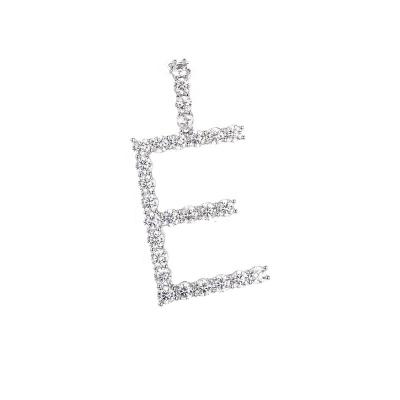 China Custom Wholesale High Quality Friendly 925 Sterling Silver Adjustable Pendant Hip E-Co Hops New Icedout Solitaire Letters for sale