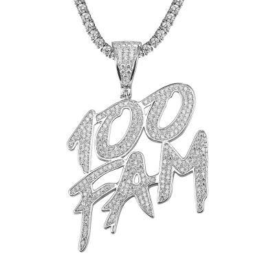 China Wholesale High Quality Nickel Free Hip Hop Icedout Custom Design 100 FAM Pendant for sale