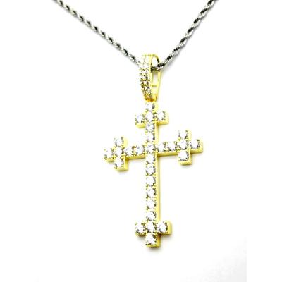 China Nickel Free Wholesale High Quality Icedout New Custom Hip Hop Cross Pendant for sale