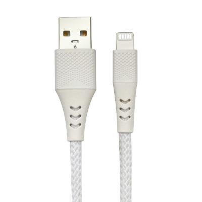 China Universal Nylon Braided MP3/MP4 Player Mobile Phone Usb Cable 2M Long 2.4A Lightning Cable Charging Data For Iphone for sale