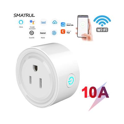 China Residential/Multi-Purpose FCC Approved Amazon Alexa Google standard wifi US Life Tuya Smart Plug Smart Plug for sale